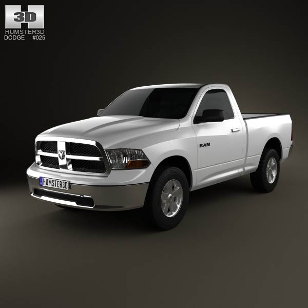 Dodge Ram 1500 Regular Cab SLT 6-foot 4-inch Box 2012 3D model