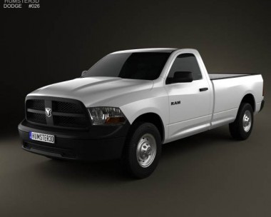 Dodge Ram 1500 Regular Cab ST 8-foot Box 2012 3D Model