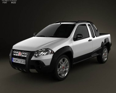 Fiat Strada Crew Cab Adventure 2012 3D Model