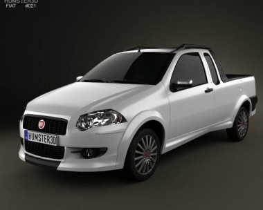 Fiat Strada Crew Cab Sporting 2012 3D Model