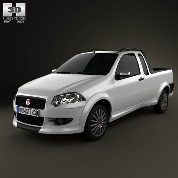 Fiat Strada Crew Cab Sporting 2012 3D model