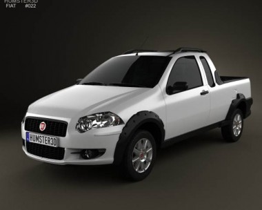 Fiat Strada Crew Cab Trekking 2012 3D Model