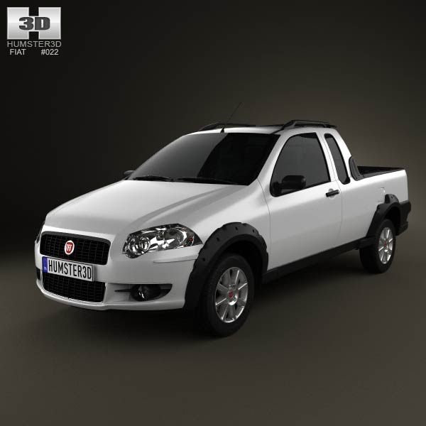 Fiat Strada Crew Cab Trekking 2012 3D model
