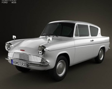 Ford Anglia 105e 2-door Saloon 1967 3D Model