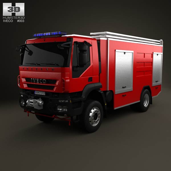 Iveco Trakker Fire Truck 2012 3D model
