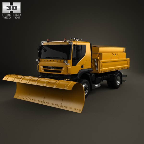 Iveco Trakker Snow Plow Truck 2012 3D model
