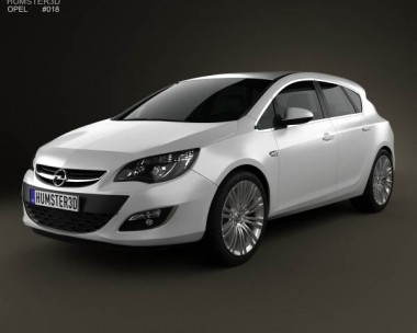 Opel Astra J hatchback 5-door 2012 3D Model