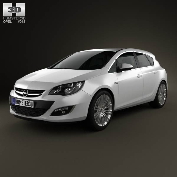 Opel Astra J hatchback 5-door 2012 3D model
