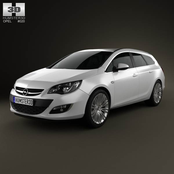 Opel Astra J sports tourer 2012 3D model
