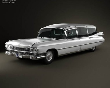 Cadillac Fleetwood 75 Miller-Meteor Hearse 1959 3D Model