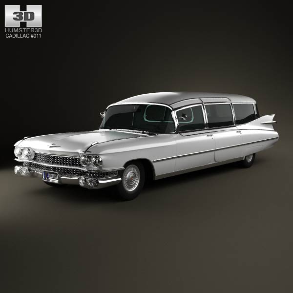 Cadillac Fleetwood 75 Miller-Meteor Hearse 1959 3D model