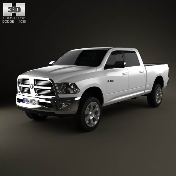 Dodge Ram 2500 Crew Cab Big Horn 6-foot 4-inch Box 2012 3D model