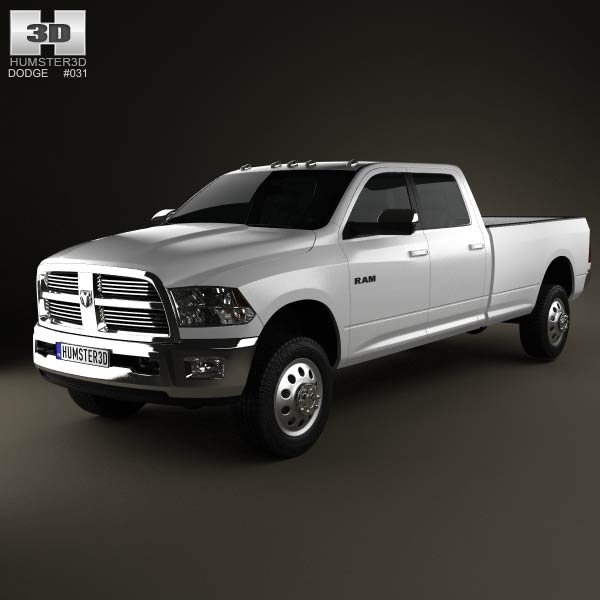 Dodge Ram 2500 Crew Cab Big Horn 8-foot Box 2012 3D model