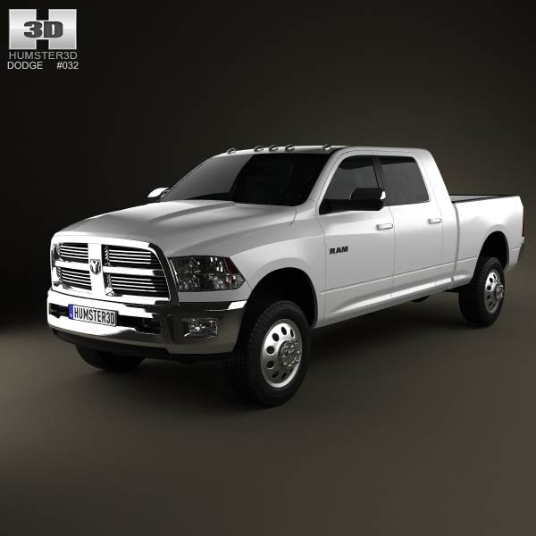Dodge Ram 2500 Mega Cab Big Horn 6-foot 4-inch Box 2012 3D model