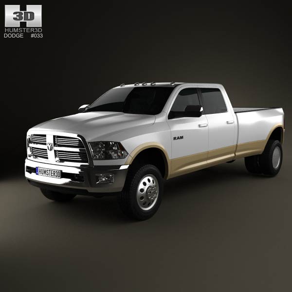Dodge Ram 3500 Crew Cab Dually Laramie 8-foot Box 2012 3D model