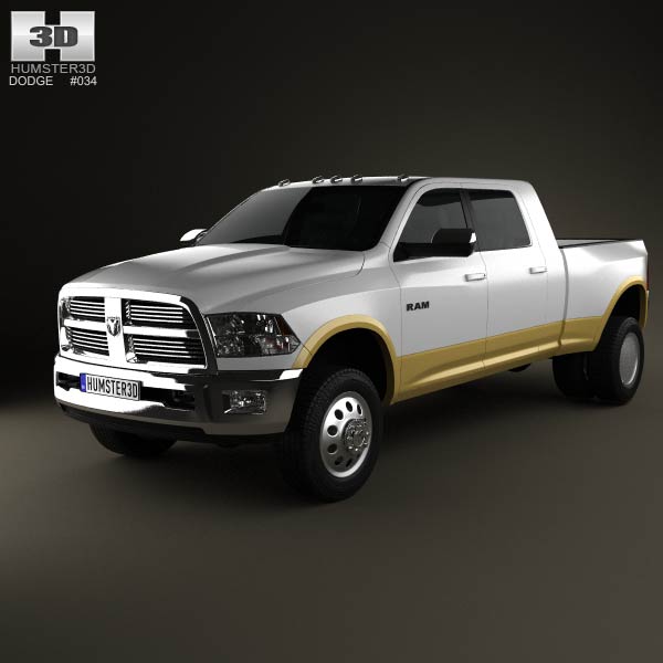 Dodge Ram 3500 Mega Cab Dually Laramie 6-foot 4-inch Box 2012 3D model