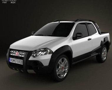 Fiat Strada Long Cab Adventure 2012 3D Model