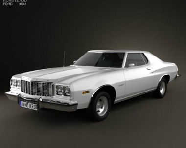 Ford Gran Torino hardtop 1974 3D Model