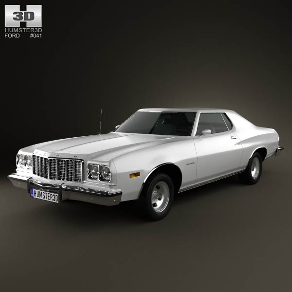 Ford Gran Torino hardtop 1974 3D model