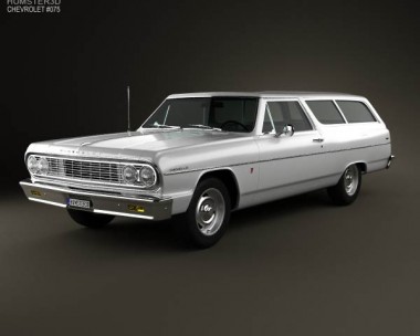 Chevrolet Chevelle (Malibu) 2-door wagon 1964 3D Model