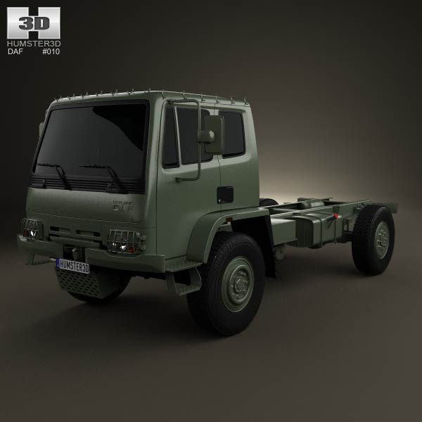 DAF Leyland T244 Chassis Truck 1989 3D model