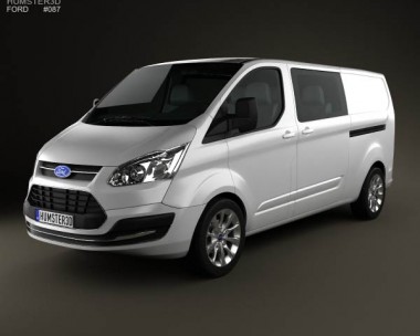 Ford Transit Custom Crew Van LWB 2013 3D Model