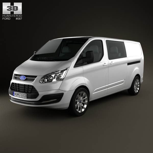 Ford Transit Custom Crew Van LWB 2013 3D model