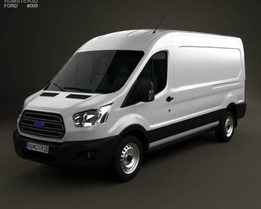 Ford Transit Panel Van LWB 2012 3D Model