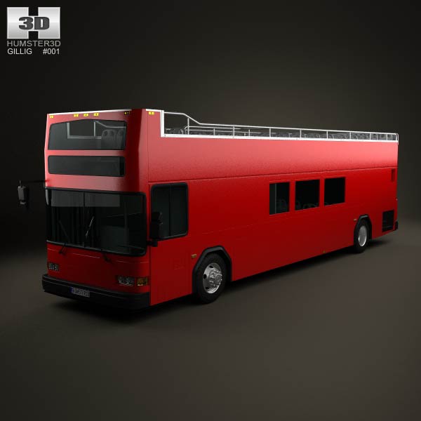 Gillig Low Floor Double Decker Bus 2012 3D model
