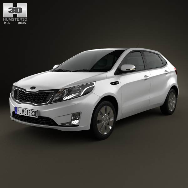 Kia Rio (K2) hatchback 5-door 2012 3D model