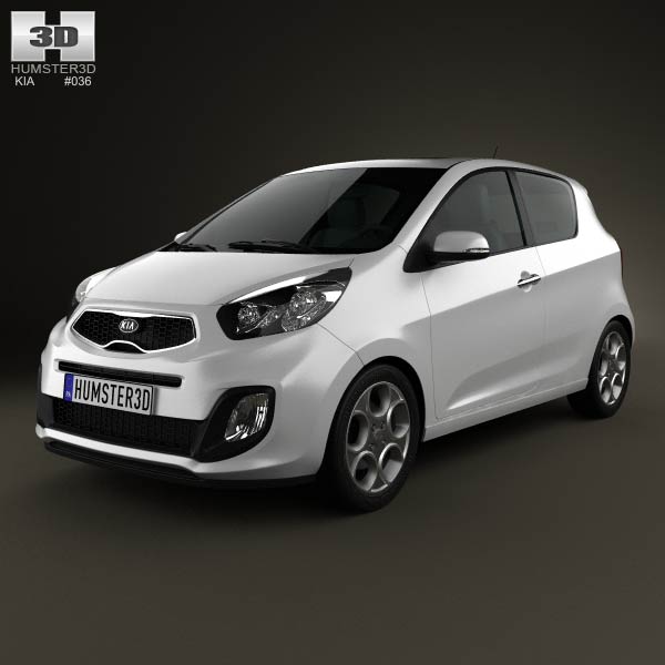 Kia Picanto (Morning) 3-door 2012 3D model