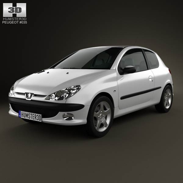 Peugeot 206 hatchback 3-door 2005 3D model