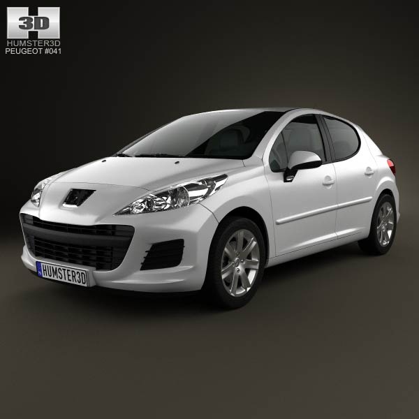 Peugeot 207 hatchback 5-door 2012 3D model