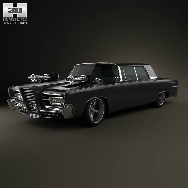 Chrysler Imperial Crown Green Hornet Black Beauty 1965 3D model