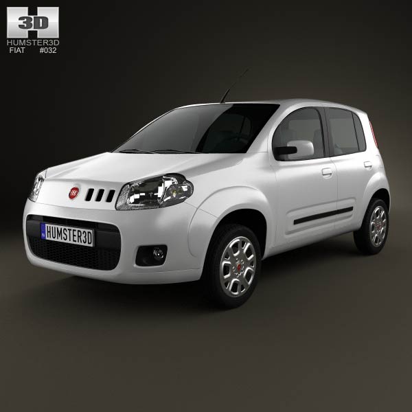 Fiat Uno Attractive hatchback 5-door 2013 3D model
