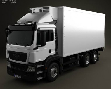 MAN TGS Refrigerator Truck 2012 3D Model