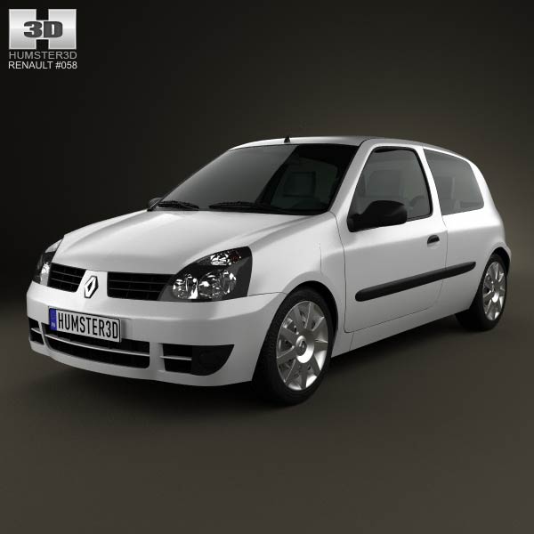 Renault Clio Mk2 3-door 2005 3D model