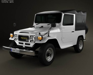 Toyota Land Cruiser (J40) Canvas Top 1979 3D Model