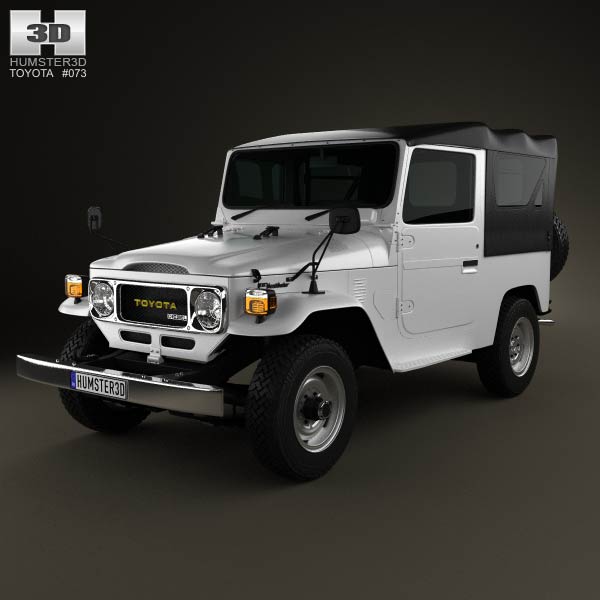 Toyota Land Cruiser (J40) Canvas Top 1979 3D model