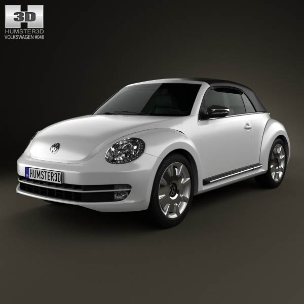 Volkswagen Beetle convertible 2013 3D model
