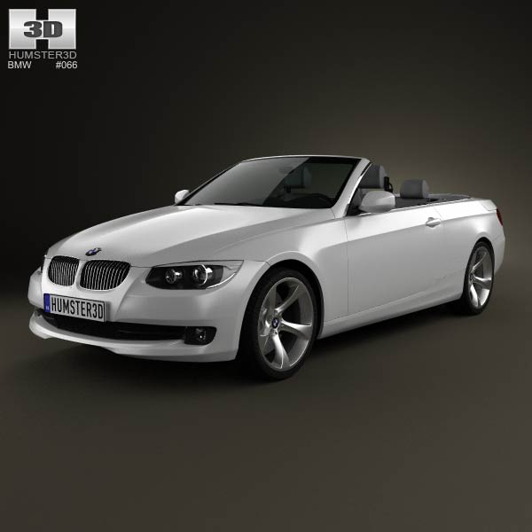 BMW 3 Series convertible with HQ interior 2011 3D model