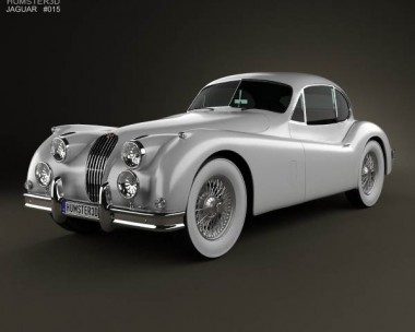 Jaguar XK 140 coupe with HQ interior 1954 3D Model