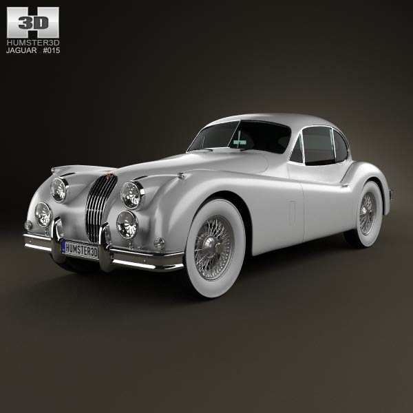 Jaguar XK 140 coupe with HQ interior 1954 3D model
