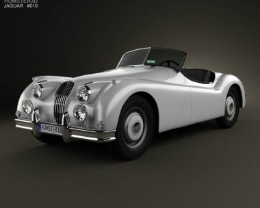 Jaguar XK 140 roadster with HQ interior 1954 3D Model