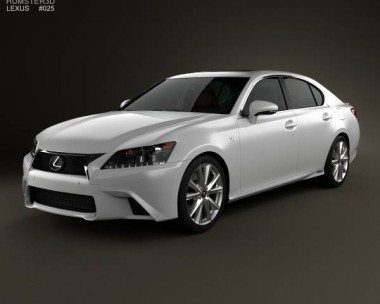 Lexus GS F Sport hybrid (L10) with HQ interior 2012 3D Model