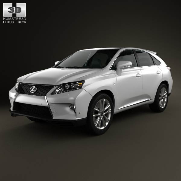 Lexus RX F Sport hybrid (AL10) with HQ interior 2012 3D model