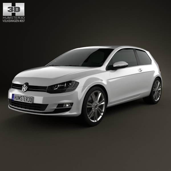 Volkswagen Golf Mk7 3-door 2013 3D model