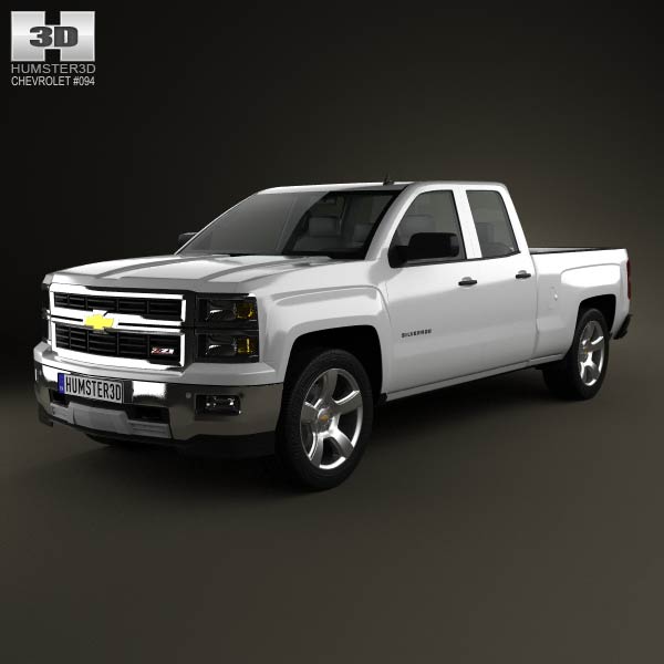 Chevrolet Silverado Extended Cab Z71 2014 3D model