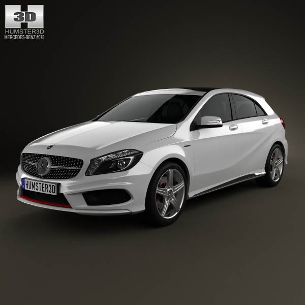 Mercedes-Benz A-class with HQ interior 2013 3D model