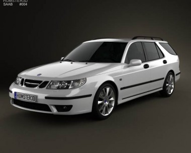 Saab 9-5 Aero wagon 2005 3D Model